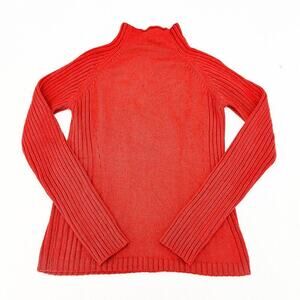 Theory Red Rust Wool Turtleneck Sweater Size Medium